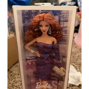 Mattel-Barbie-Collector-Black Label-City Shine Doll (NWT) Redhead-Purple Dress